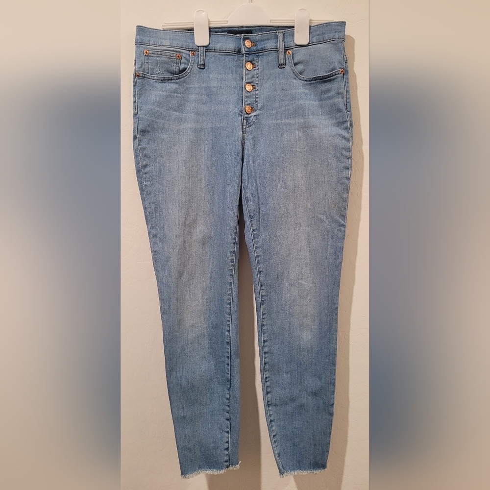 J. Crew Blue Ankle Cropped Jeans with Soft Denim